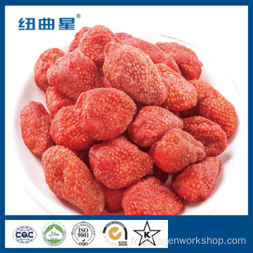 Exportation de tranches de fraises lyophilisées